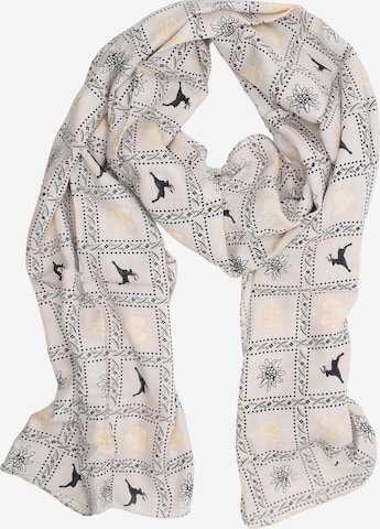 Allgäu Rebell Scarf 'Trachteneleganz' in Beige: front