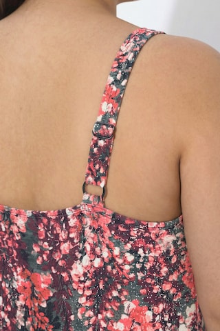 Ulla Popken Bandeau Swimsuit dress in Red