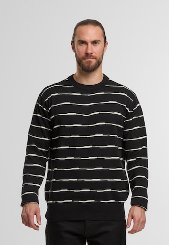 INDICODE JEANS Trui 'Mowri' in Zwart: voorkant