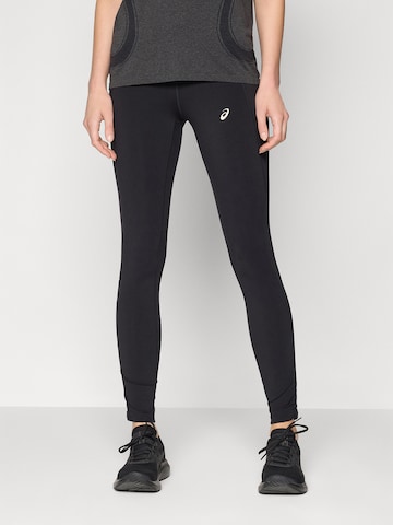 ASICSSkinny Sportske hlače 'NAGINO' - crna boja: prednji dio