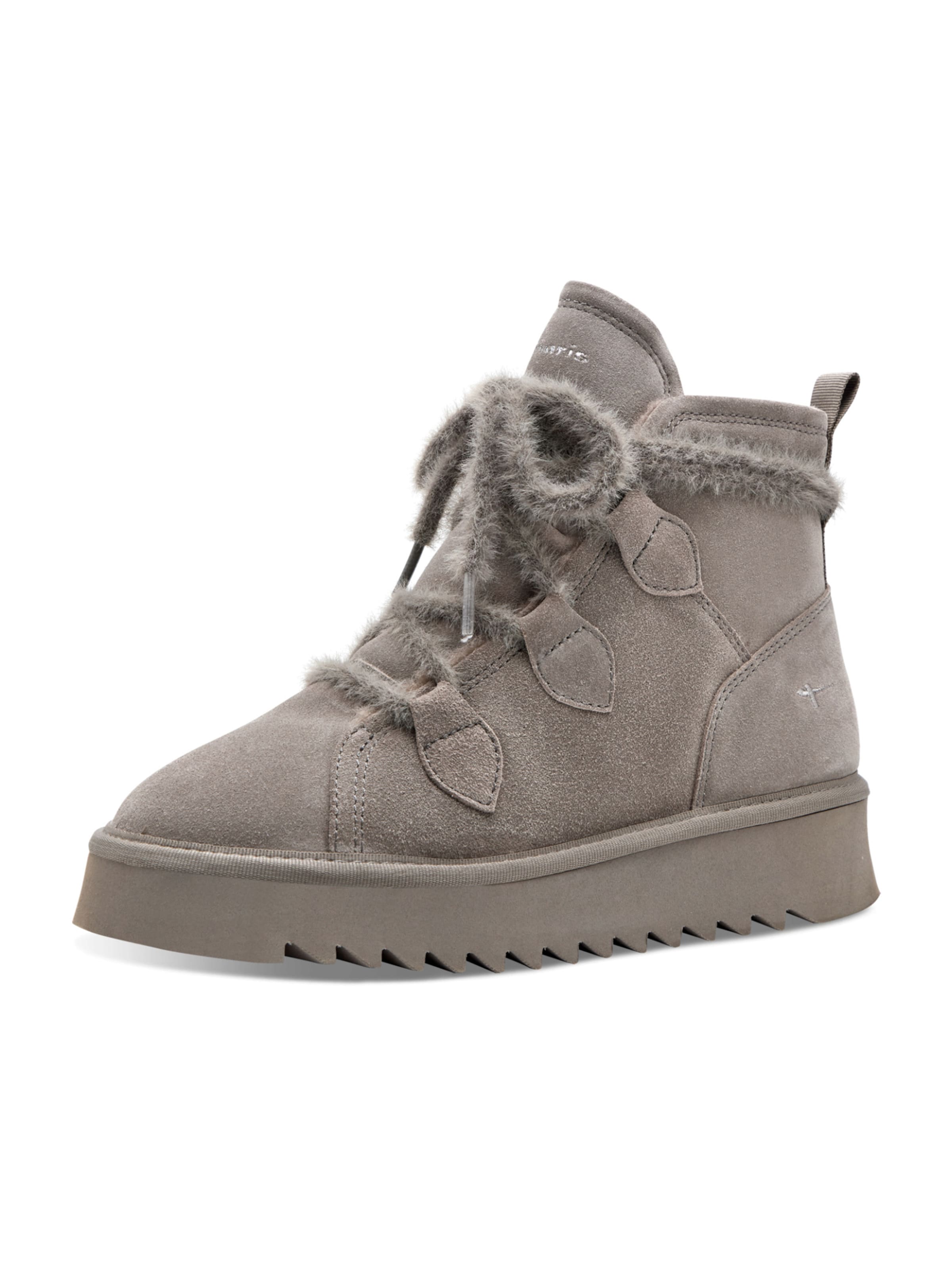 Tamaris Lace-up bootie in Grey: front