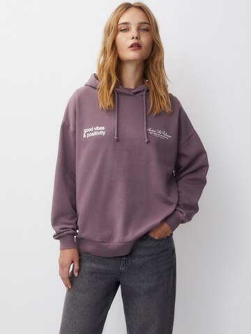 Pull&Bear Sweatshirt in Purple: front