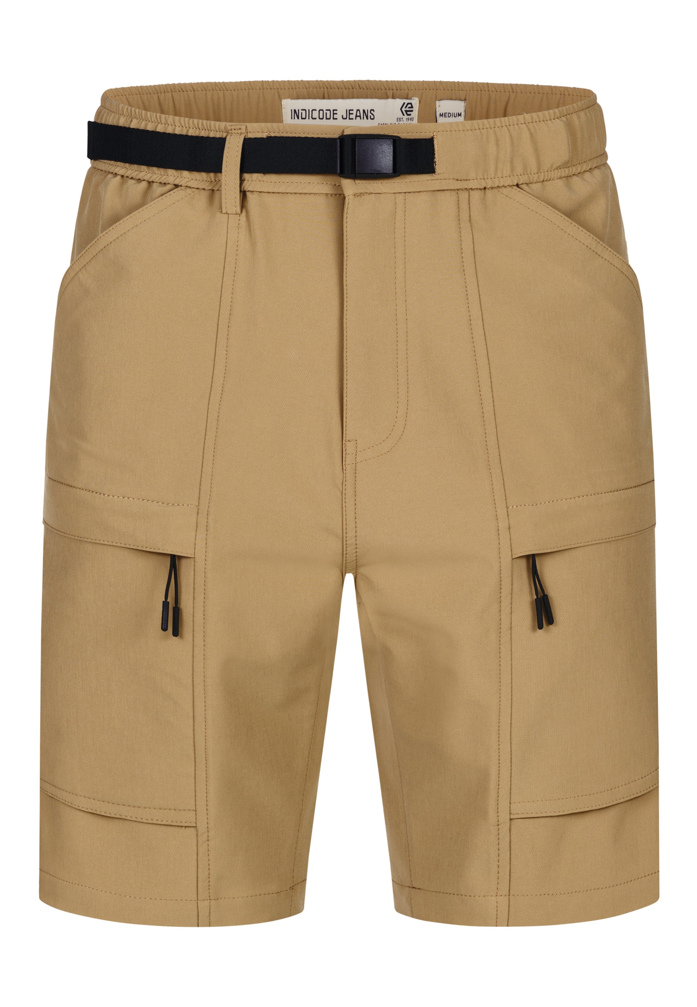 INDICODE JEANS Cargobroek 'Rommie' in Bruin: voorkant