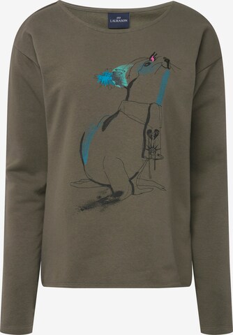 LAURASØN Sweatshirt in Green: front