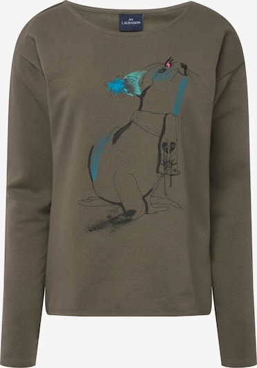 LAURASØN Sweatshirt in S in dunkelgrün / mischfarben, Produktansicht