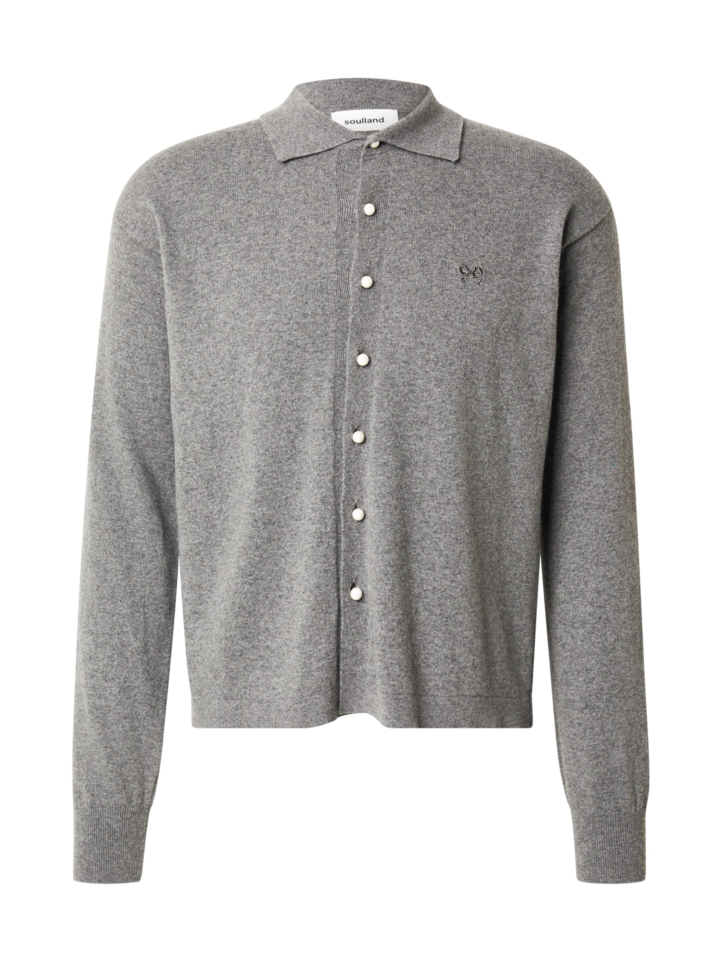 pelēks Soulland Adīta jaka 'YVES': no priekšpuses