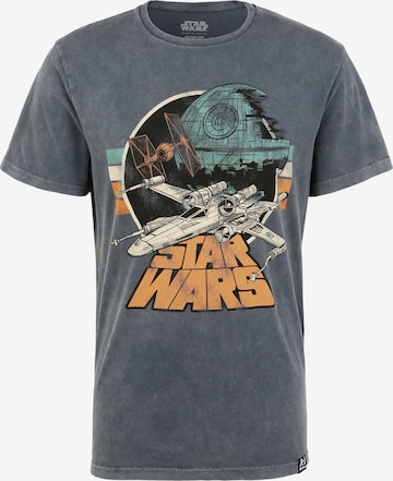 Recovered Shirt 'Star Wars Empire Strikes Back Retro X-Wing' in Grey: front