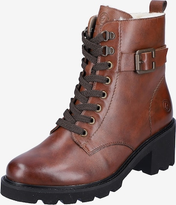 REMONTE Lace-Up Ankle Boots in Brown: front