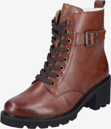 REMONTE Lace-Up Ankle Boots in Brown: front