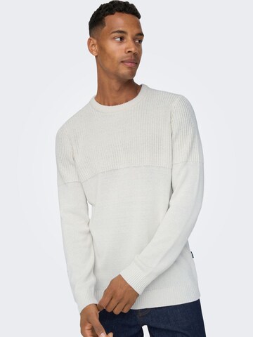 Only & Sons Pullover in Weiß