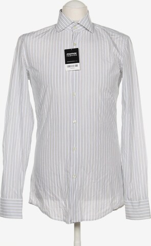 BOSS Black Button Up Shirt in S in White: front
