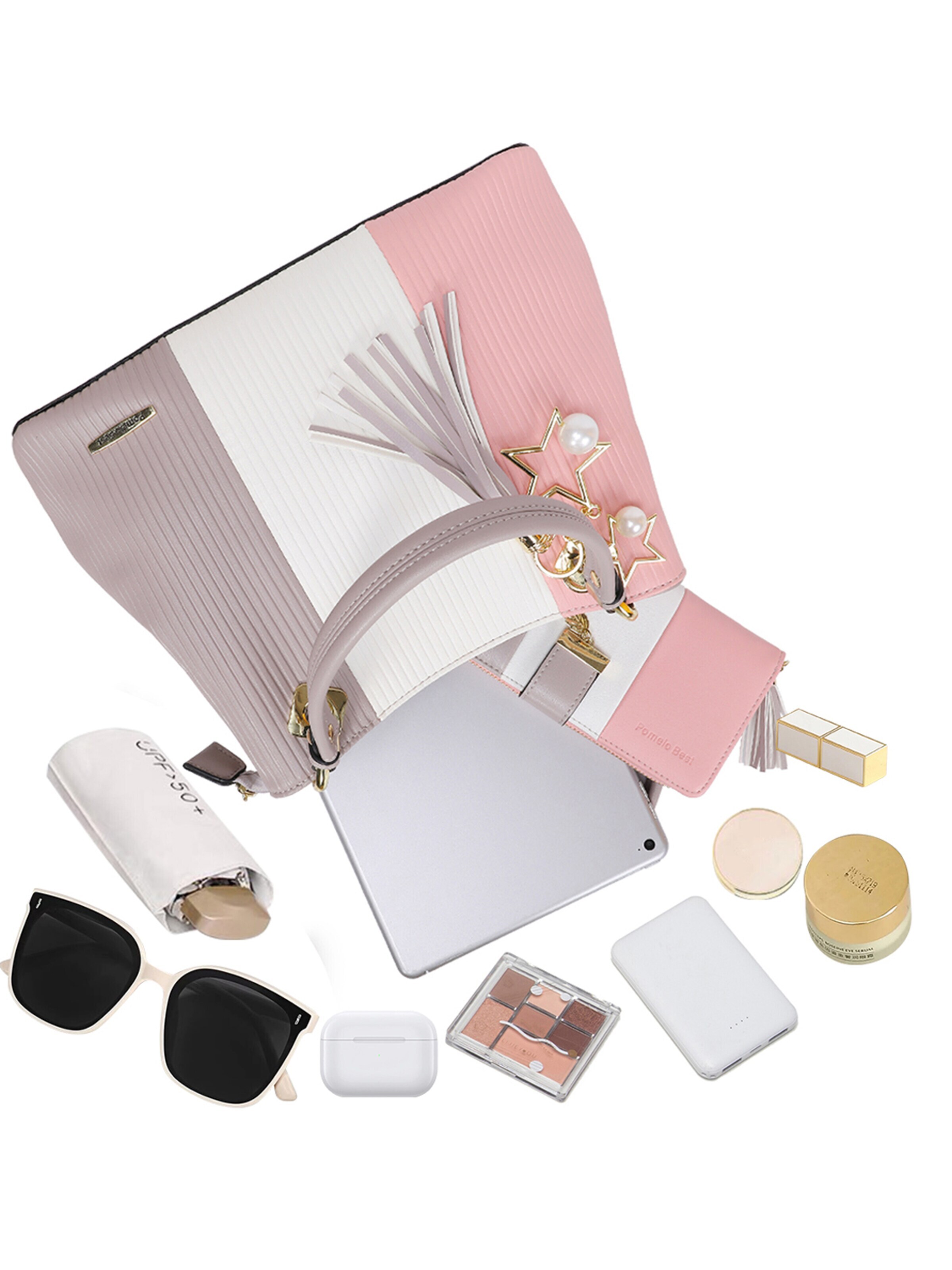 Borsa a mano 'Pomelo Best Damen Handtasche Neapolitan Style' di Pomelo Best in rosa
