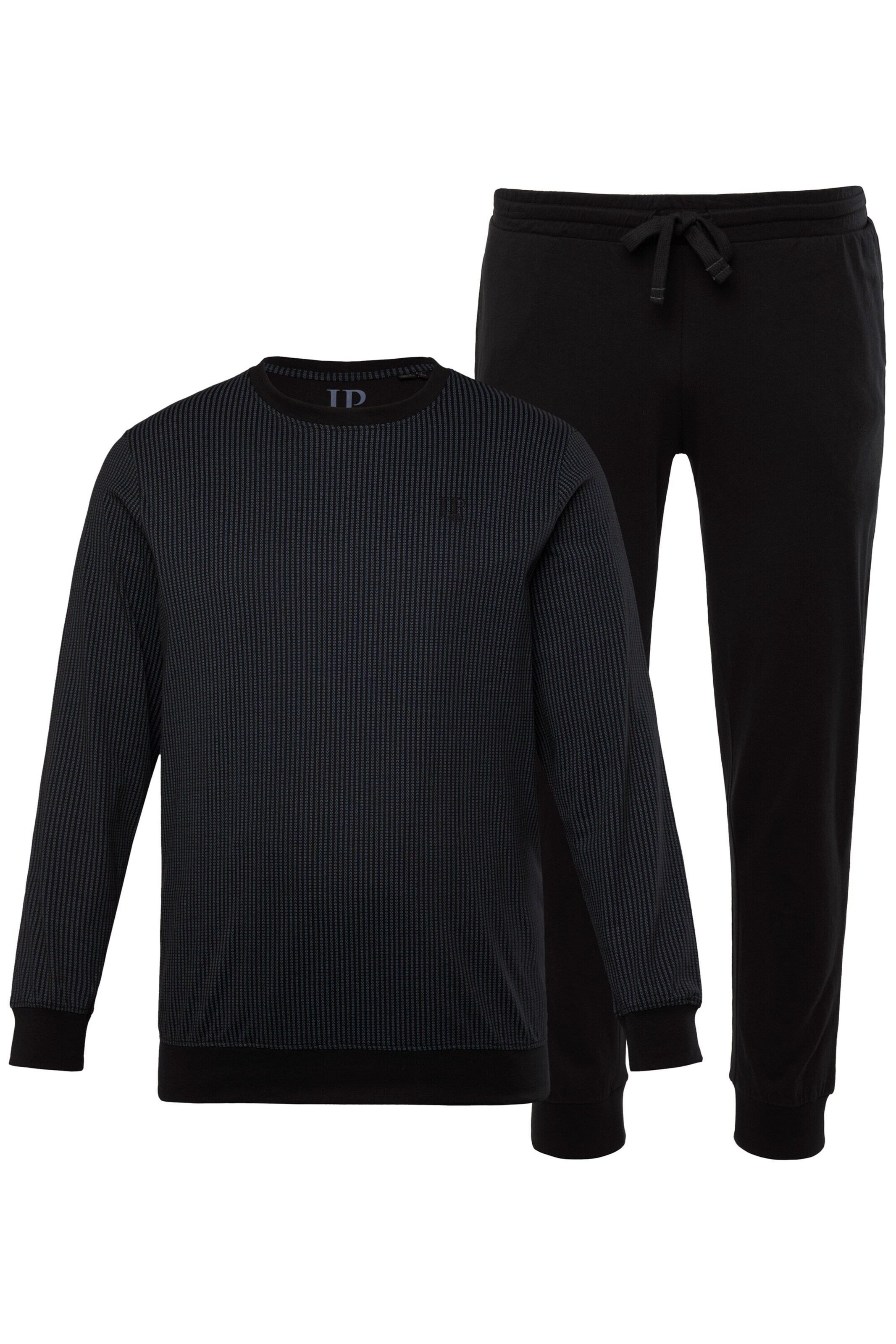 JP1880 Pyjama lang in Zwart: voorkant