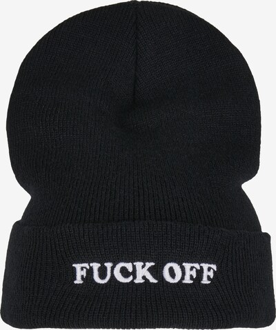 Mister Tee Beanie 'Fuck Off' in Black / White, Item view