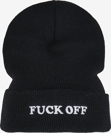 Mister Tee Beanie 'Fuck Off' in Black: front