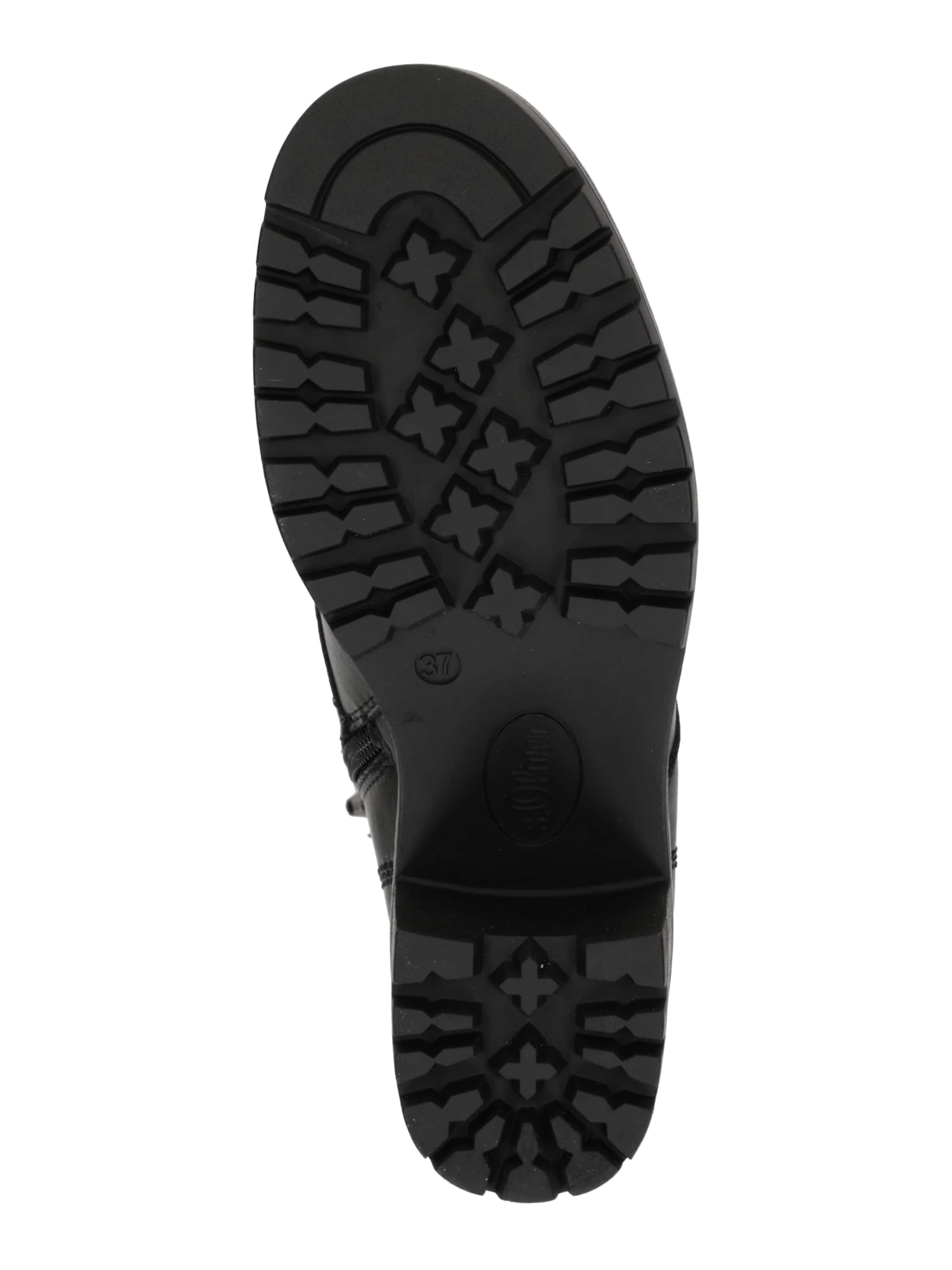 s.Oliver Šnurovacie členkové čižmy - Čierna