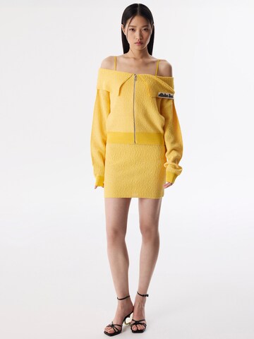 Twist Sweat jacket 'Lurex ' in Yellow