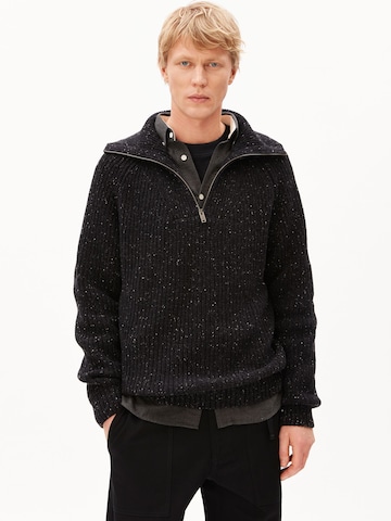 ARMEDANGELS Troyer TWEED in Schwarz: Vorderseite