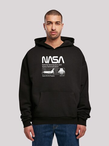F4NT4STIC Sweatshirt 'NASA Classic Space Shuttle' in Schwarz: Vorderseite