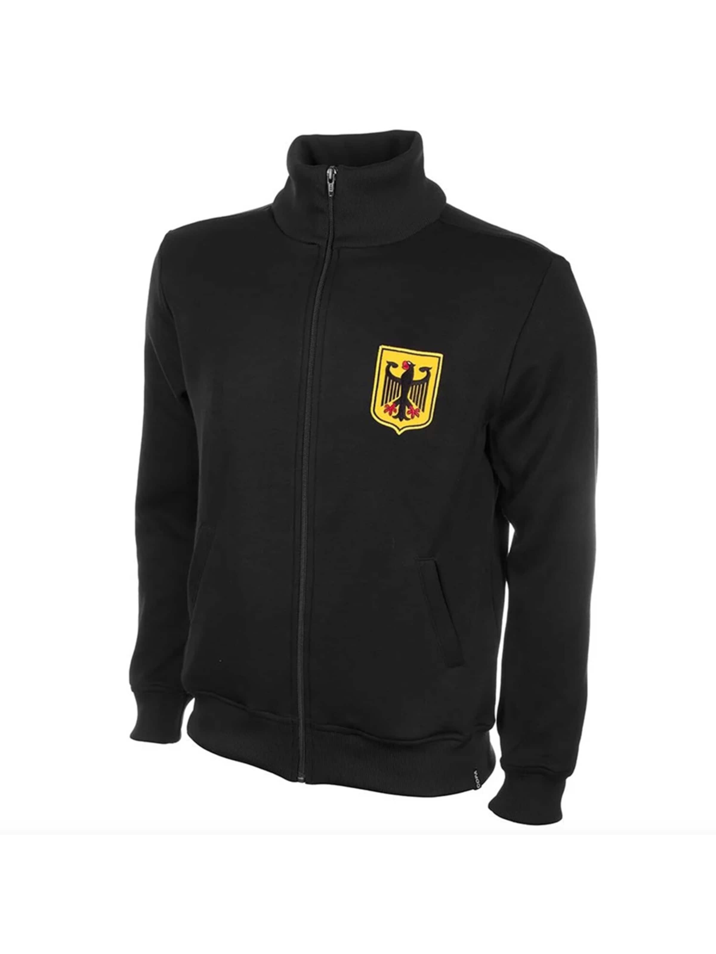 Copa Training Jacket 'Deutschland Retro 60er' in Black: front