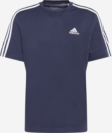 ADIDAS SPORTSWEAR Функциональная футболка 'Essentials 3-Stripes' в Синий: спереди