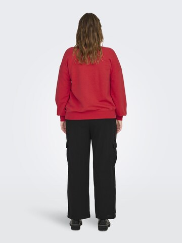 ONLY Carmakoma Sweatshirt 'CARDamia' i röd