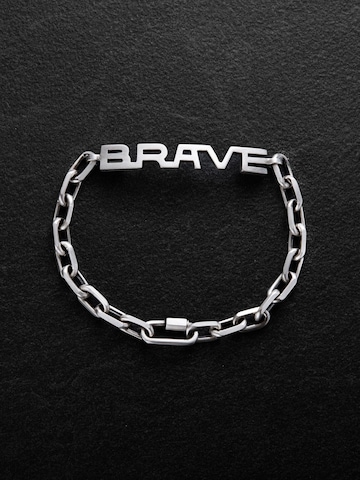 REYTEL Bracelet 'BRAVE' in Silver: front