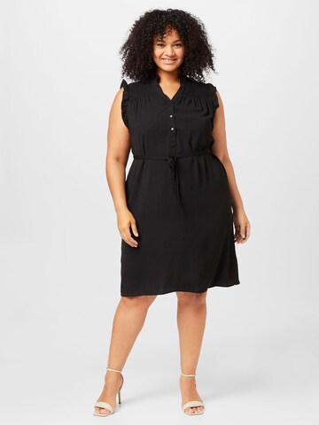 Robe-chemise 'Tita' ONLY Carmakoma en noir : devant