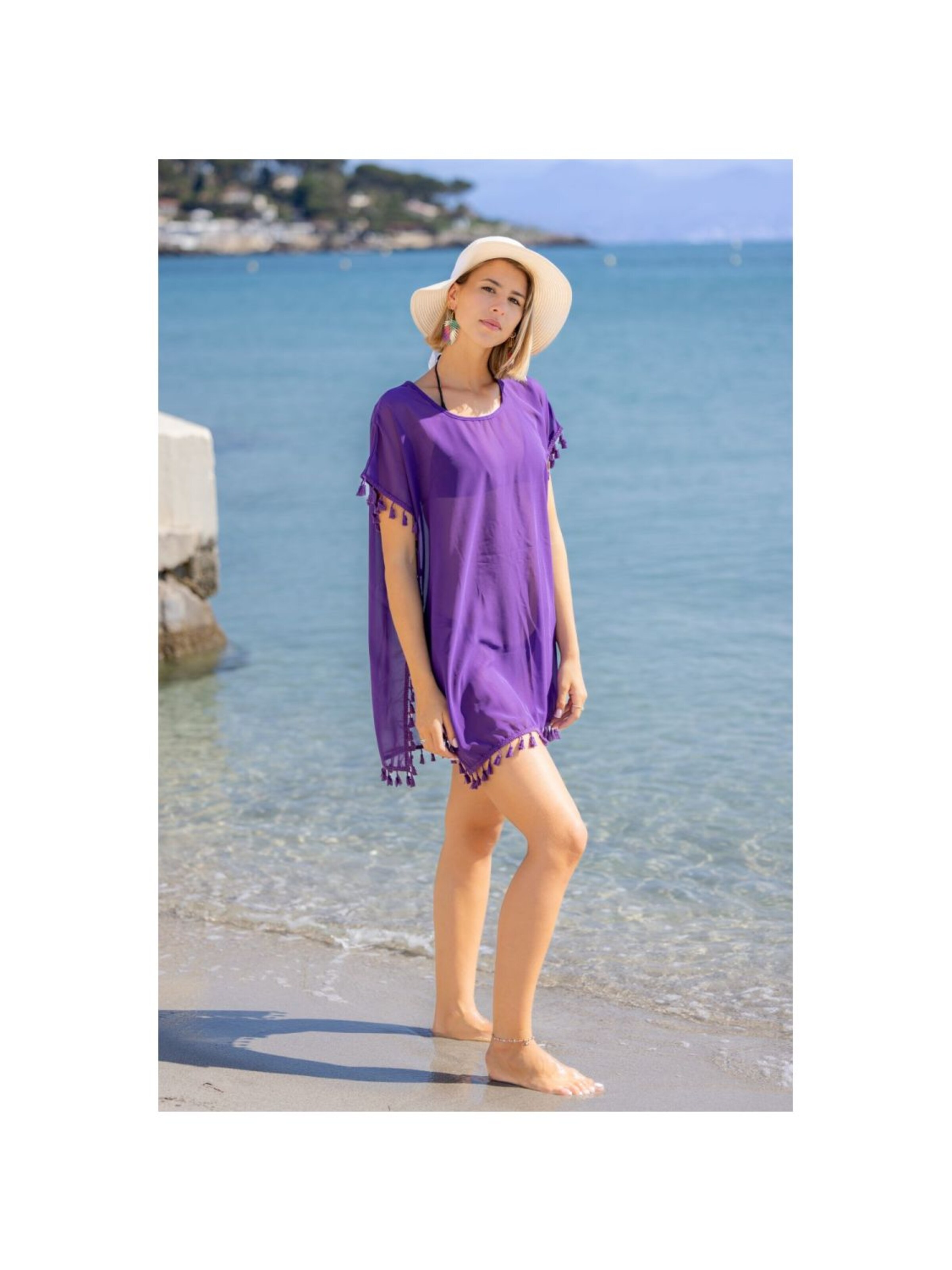 alberto cabale Strandkleid in Lila