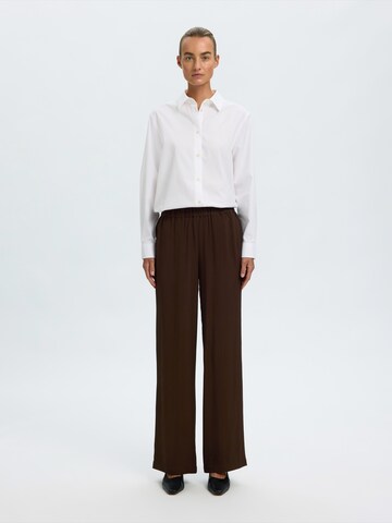 SELECTED Regular Trousers 'SLWSOLER' in Brown