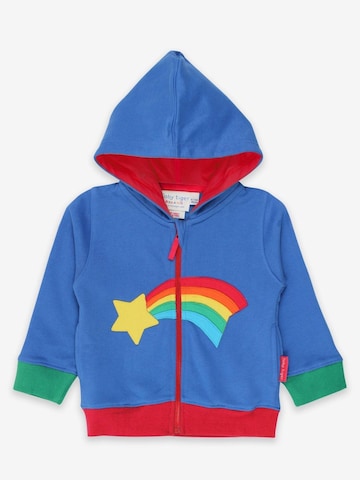 Toby Tiger Zip-Up Hoodie 'Sternschnuppen' in Blue: front