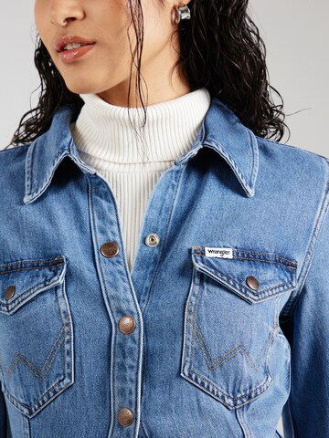 WRANGLER Särkkleit 'A LINE SHIRT DRESS', värv sinine