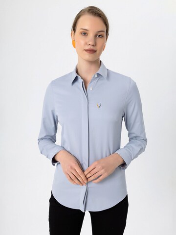 By Diess Collection Blouse in Blauw: voorkant