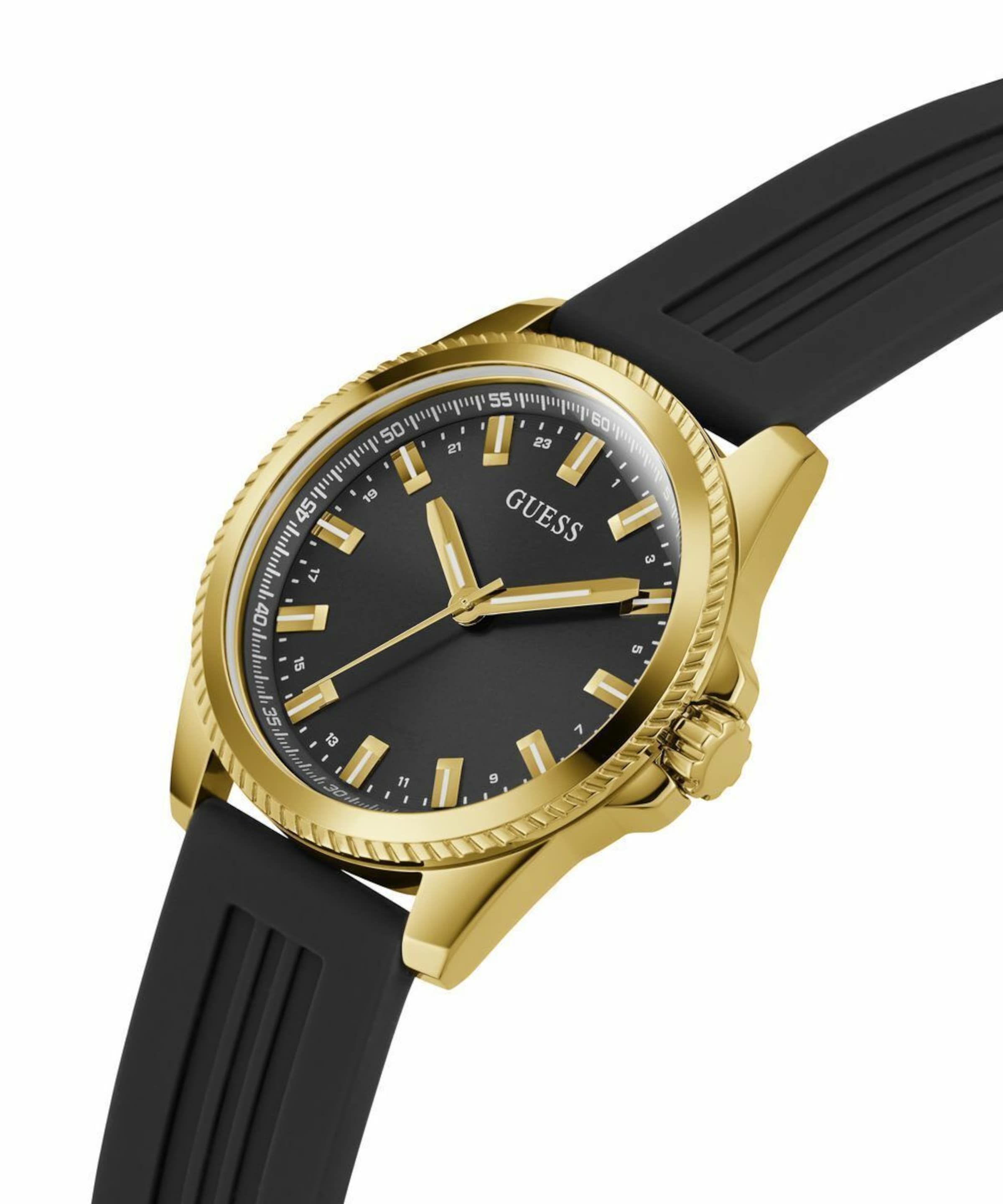GUESS Analoog horloge 'Champ' in Zwart