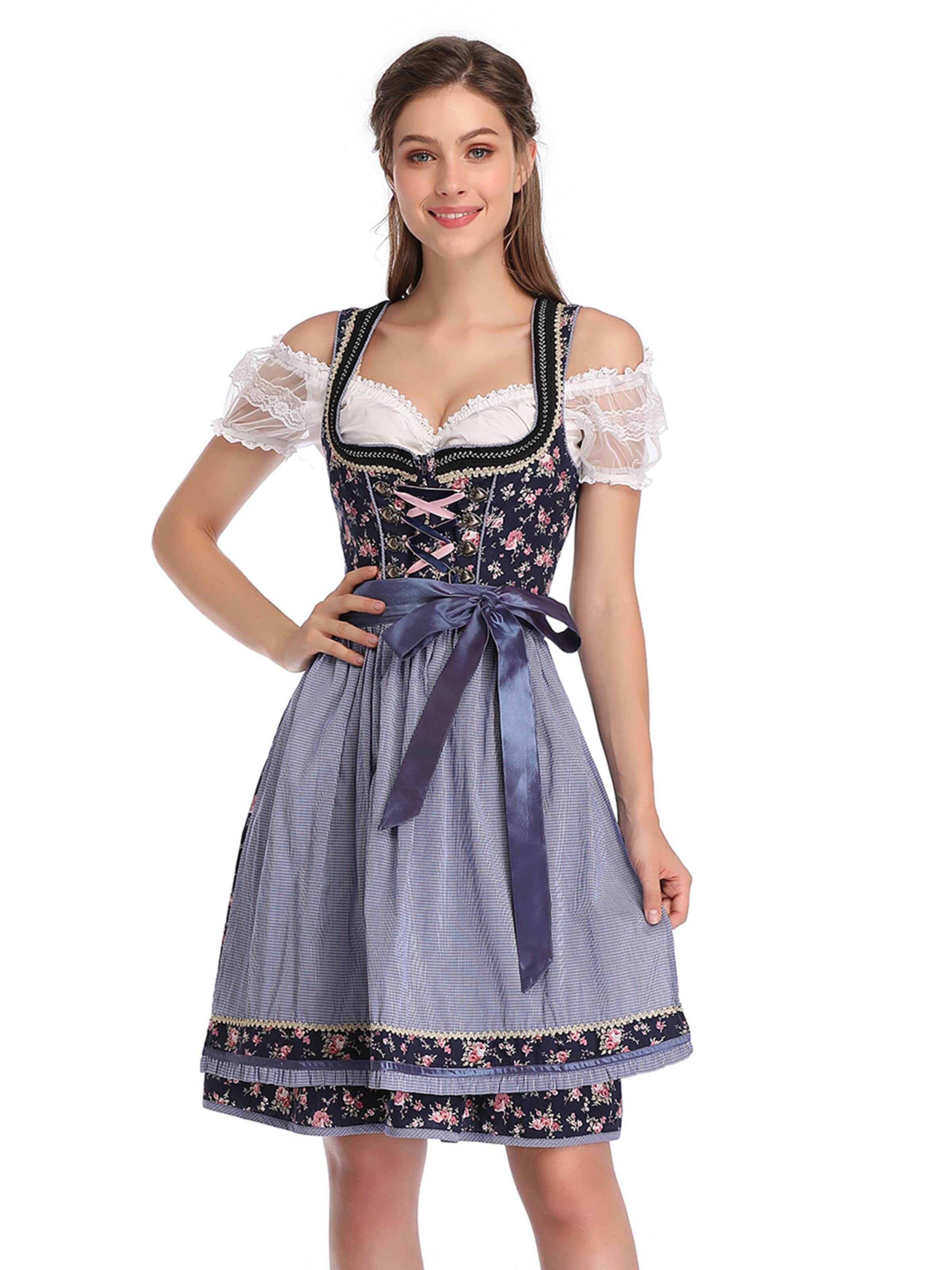 KoJooin Dirndl‌ in Blau: Vorderseite