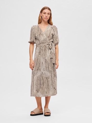 Robe 'Evita' SELECTED FEMME en gris : devant