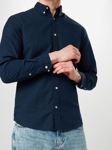 JACK & JONES Slim Fit Риза 'Oxford' в синьо