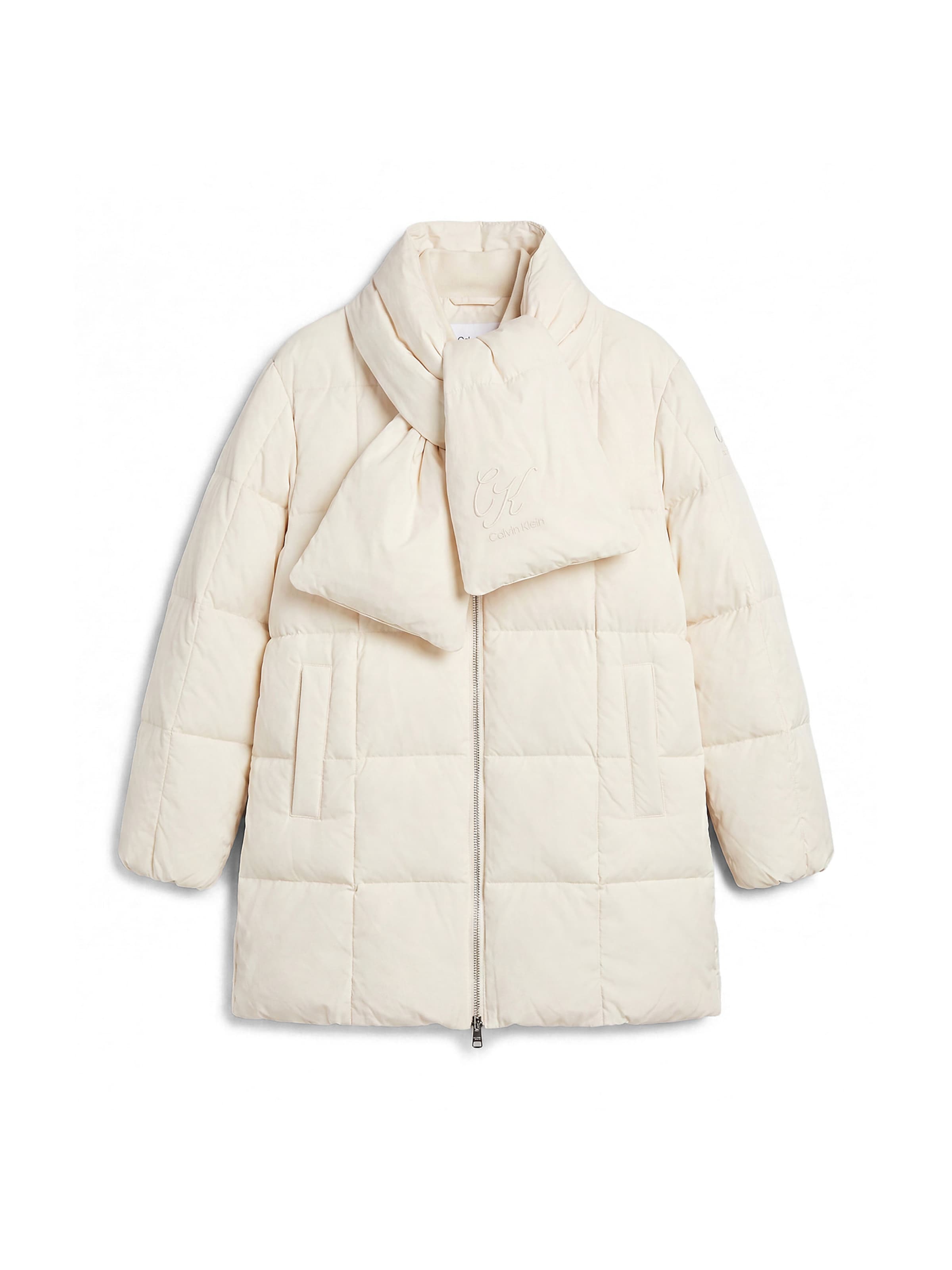 Calvin Klein Jeans Wintermantel in Beige: voorkant