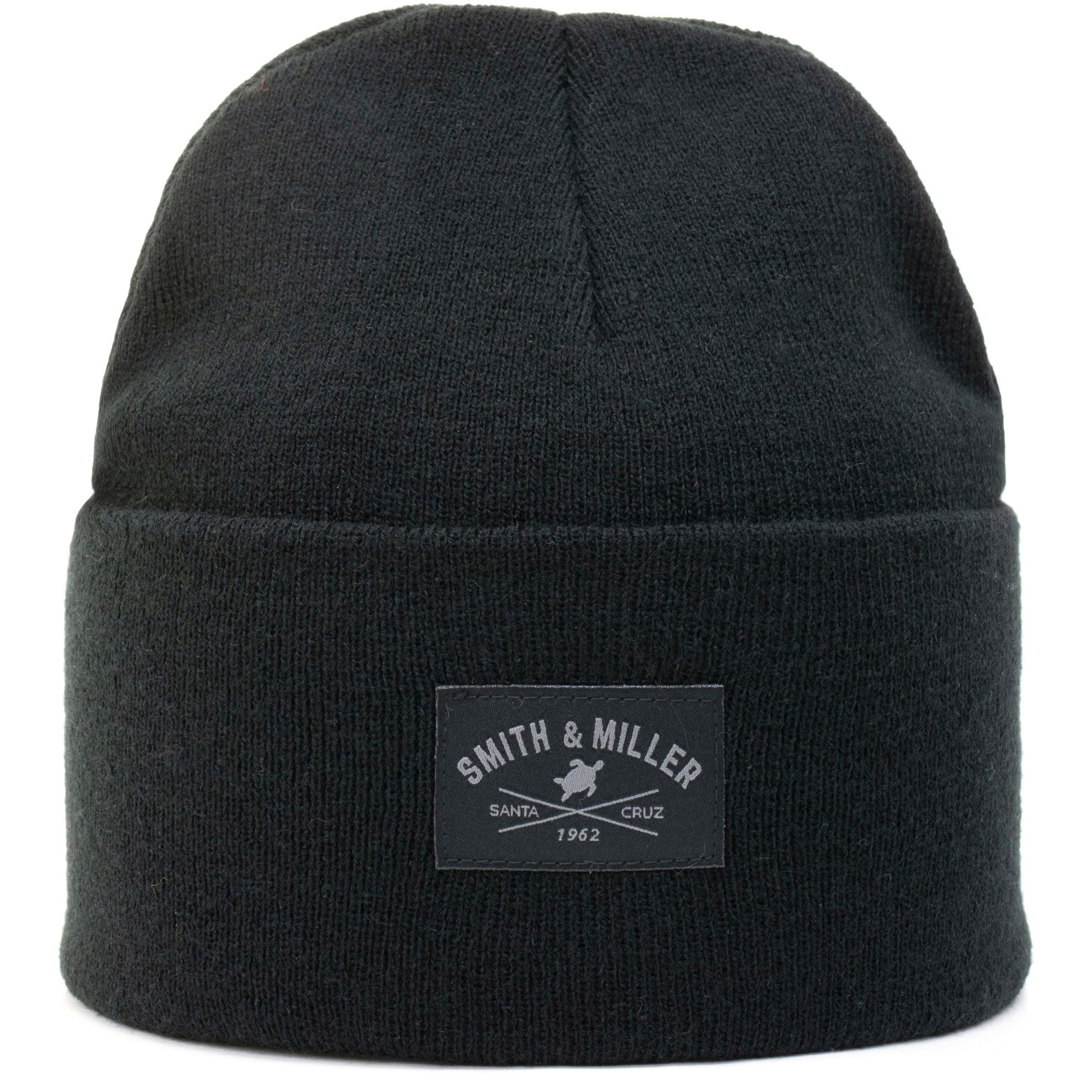 Smith and Miller Beanie 'Naxos' in Black: front