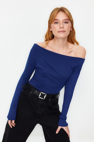 Trendyol Majica | modra barva: sprednja stran