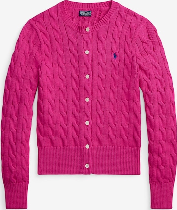 Geacă tricotată de la Polo Ralph Lauren pe roz: față