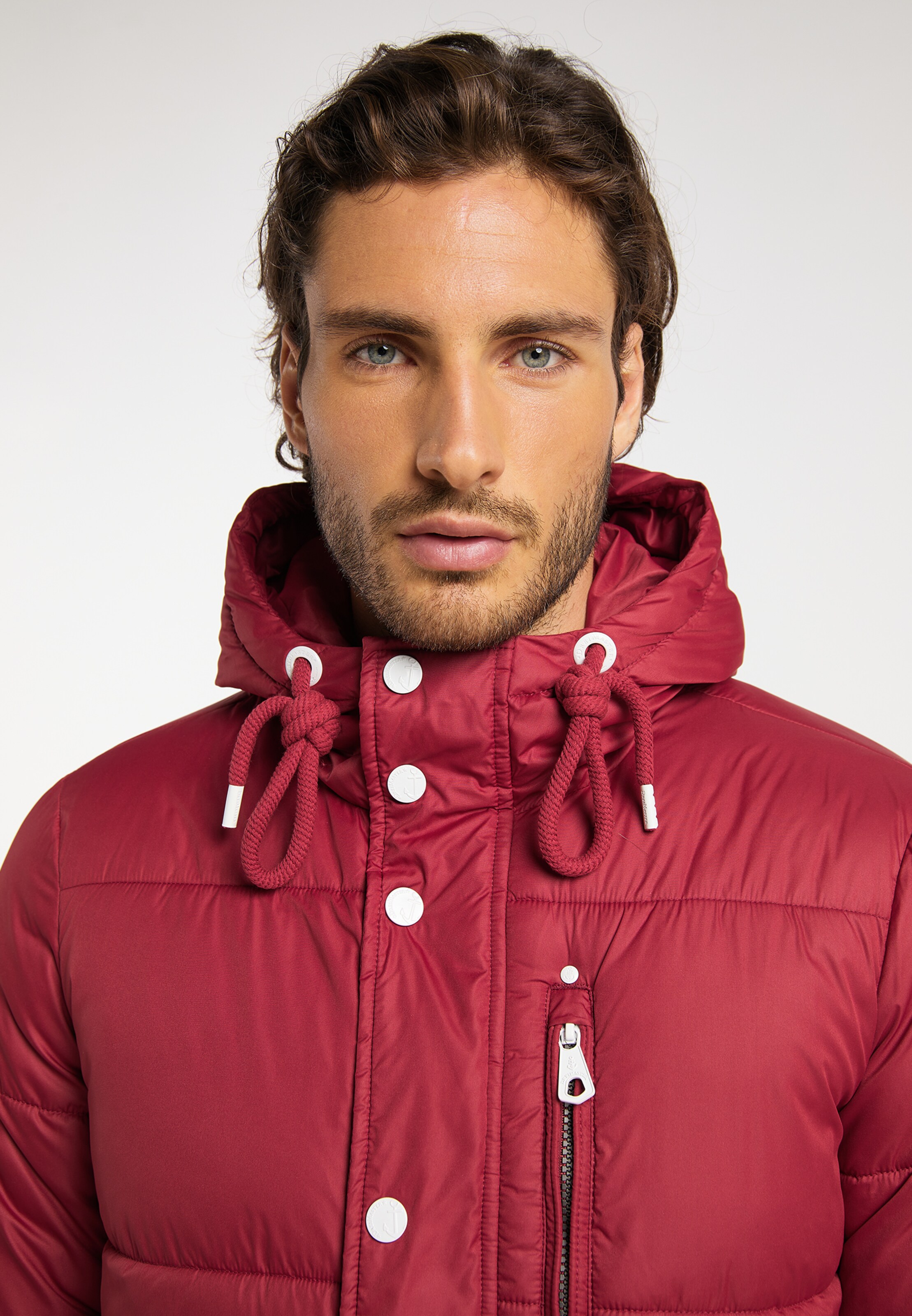 Männer Jacken DreiMaster Maritim Parka in Rot - AA49922 Männer Jacken DreiMaster Maritim Parka in Rot - AA49922