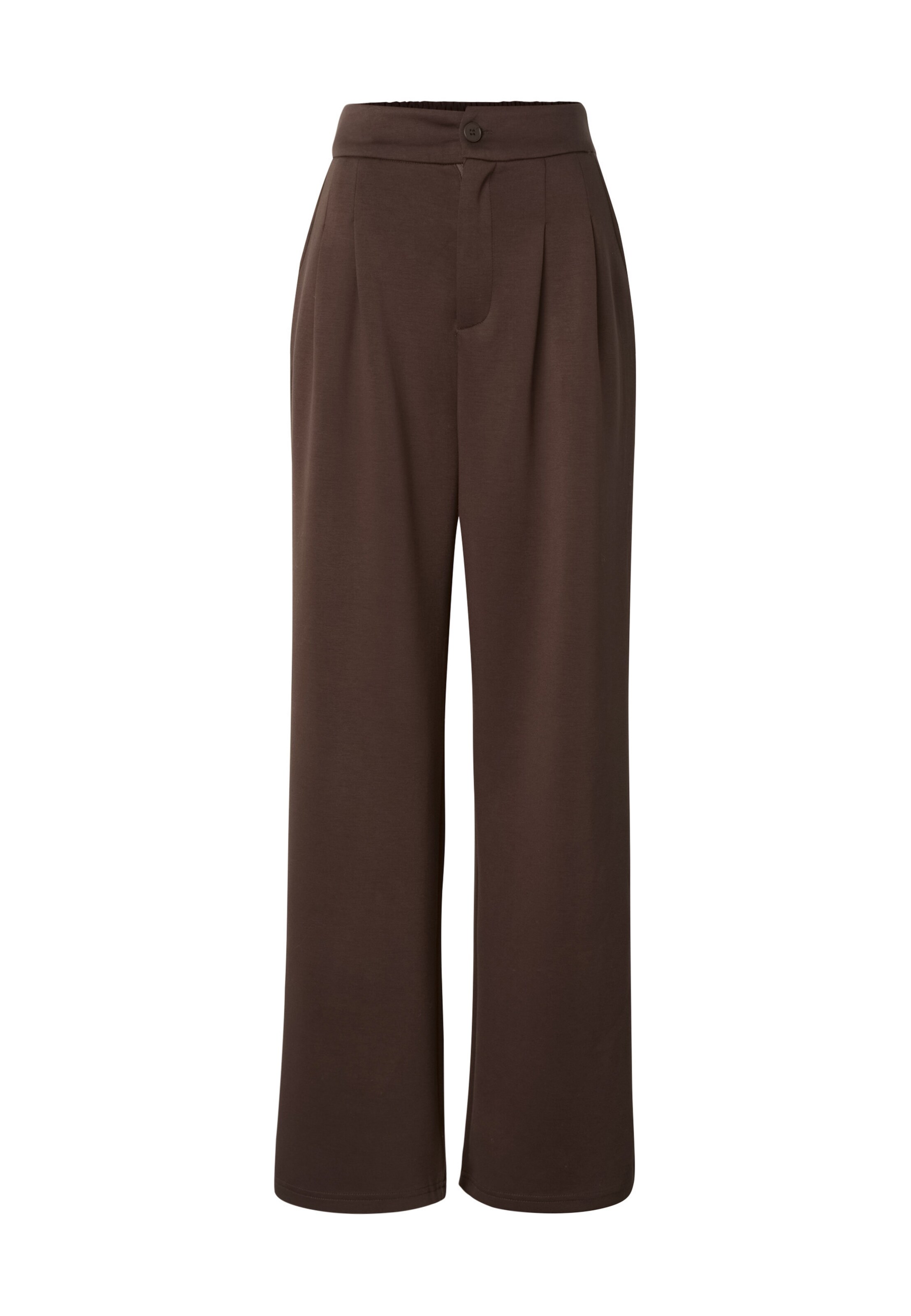 Urban Classics Regular Bundfaltenhose in Braun: Vorderseite