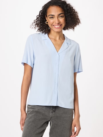 PIECES Blouse 'Olivia' in Blue: front