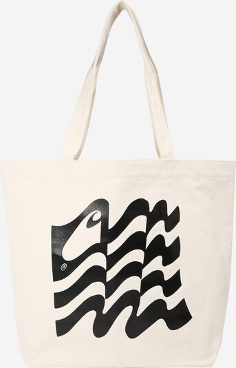 Carhartt WIP Shopper 'Wavy State' in de kleur Lichtbeige / Zwart, Productweergave