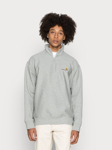 Coupe regular Sweat-shirt 'American Script' Carhartt WIP en gris : devant