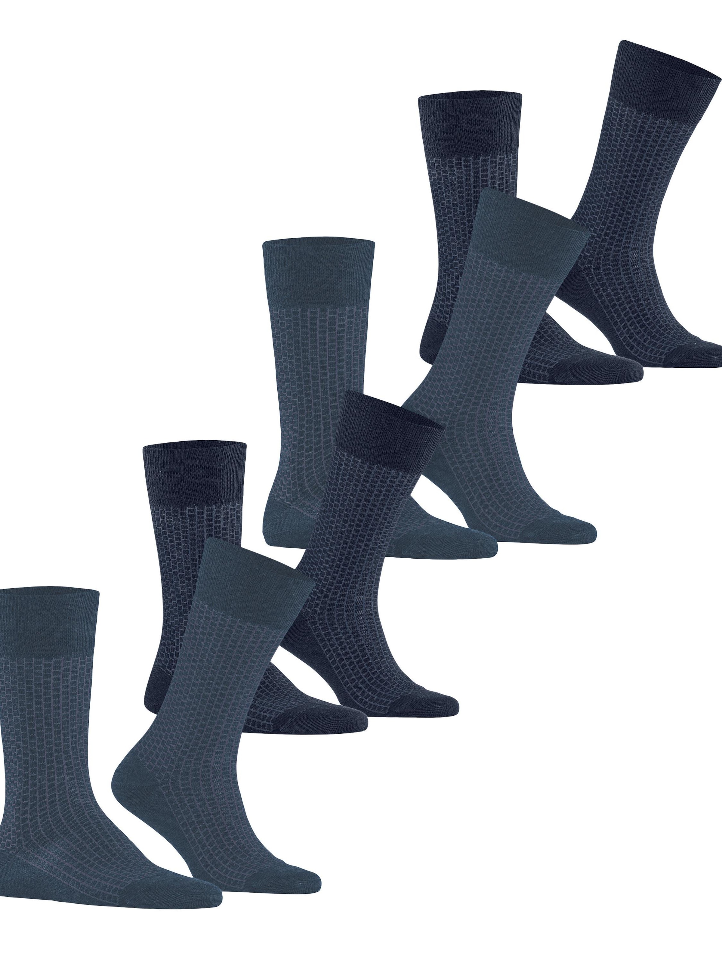 ESPRIT Socks 'Illusional Grid 4-Pack' in Mixed colors