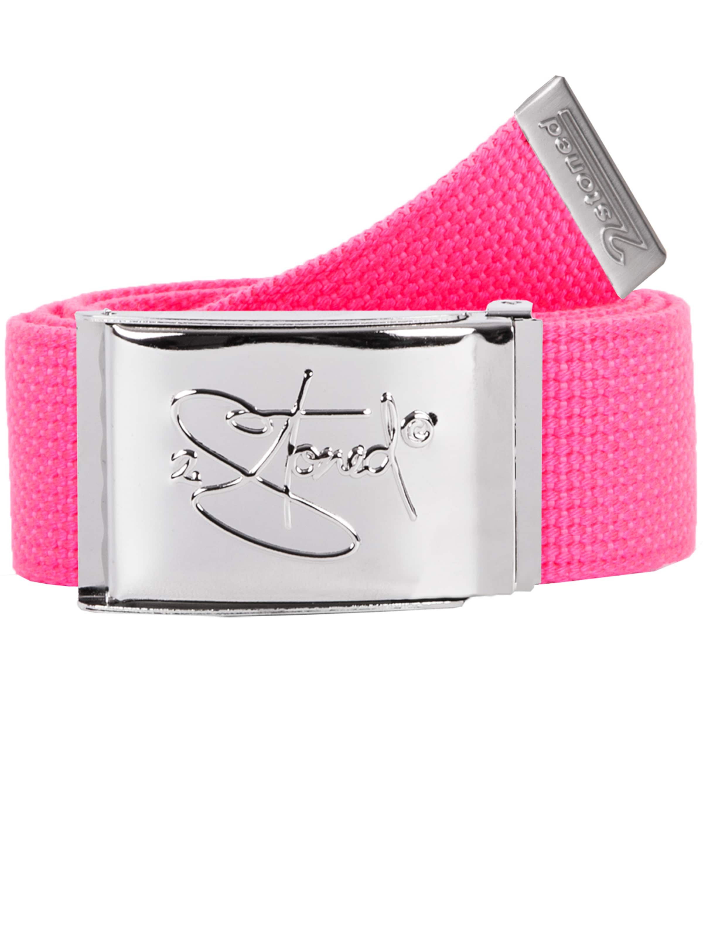 2Stoned Belt 'Classic Chrom Bottle-Opener' in Pink: front