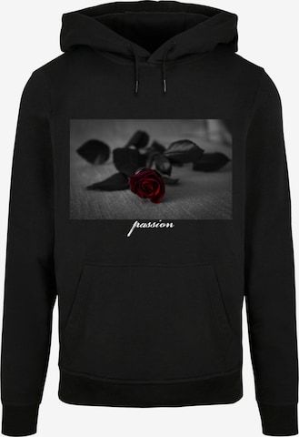 Sweat-shirt 'Passion Rose' Mister Tee en noir : devant