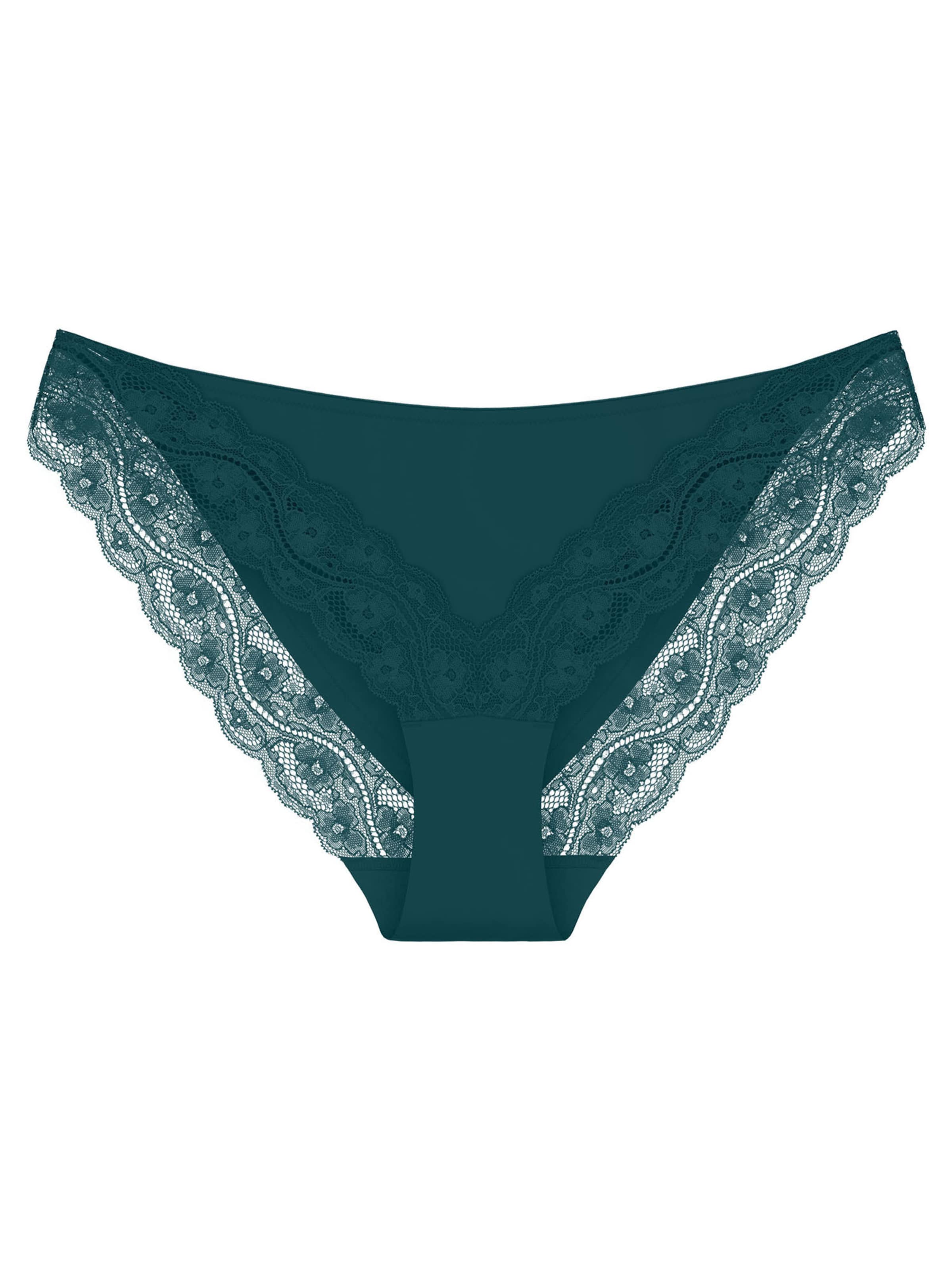 TRIUMPH Slip ' Red Label Lovely Micro ' en L en vert foncé, Vue avec produit